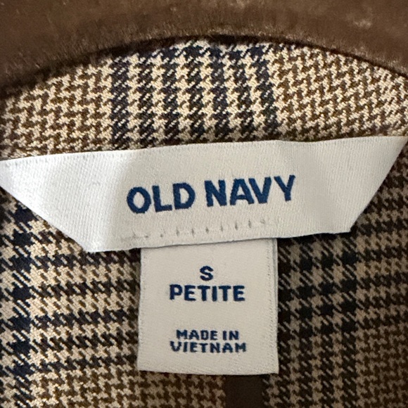 Old Navy Tan Plaid Women's Blazer - Picture 2 of 3